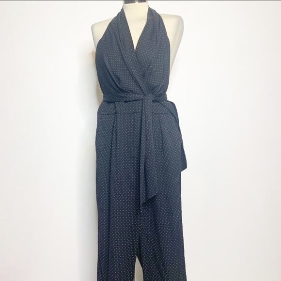 Diane Von Furstenberg polka dot halter jumpsuit - Picture 5 of 8